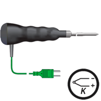Termopar tipo k resistente e impermeble con punta reducida de venta en Gesa